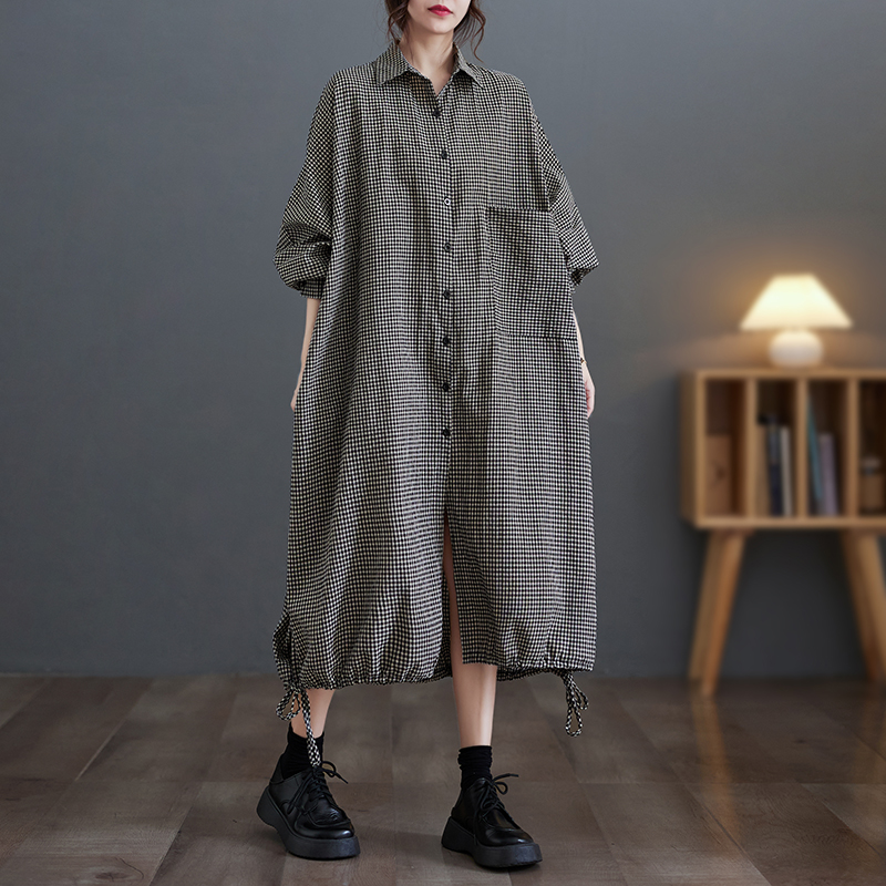 Elegant Casual Cotton Linen Pl - Casual Loose Linen Shirt Dress recension och pris
