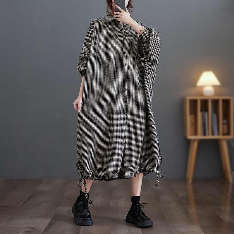 Elegant Casual Cotton Linen Pl - Casual Loose Linen Shirt Dress recension och pris