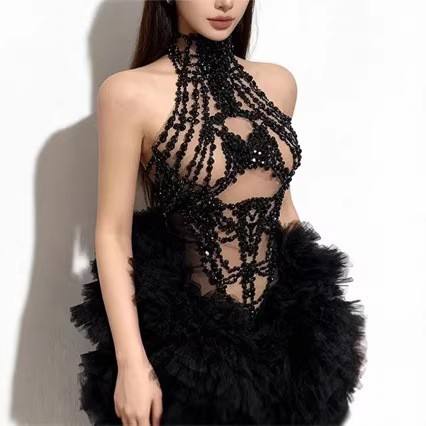Women Mini Dress Sparkly Rhine - Sparkly Rhinestone Club Party Dress recension och pris