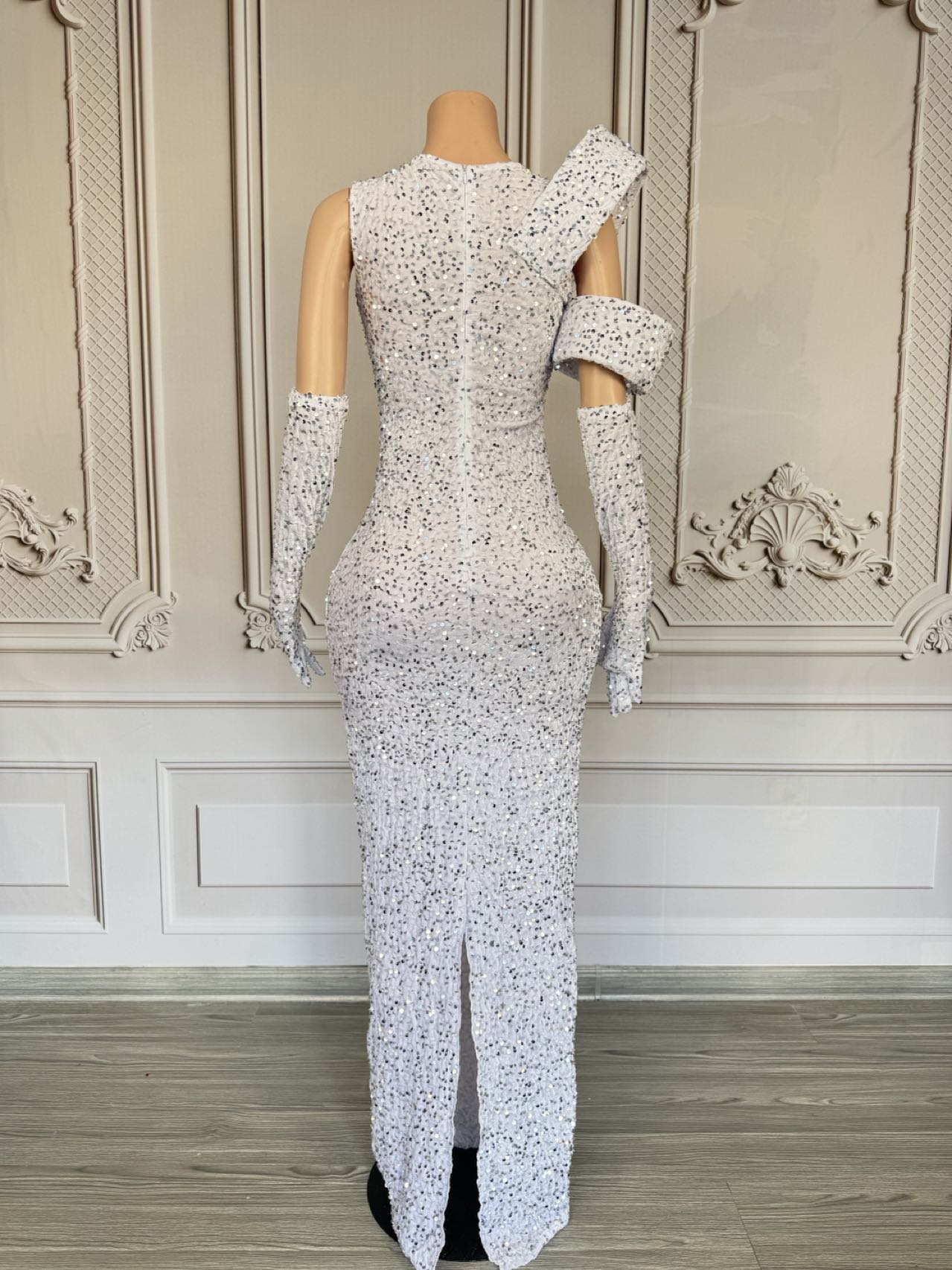 Sparkly Rhinestone Deep V Neck - Sparkly Rhinestone Club Party Dress recension och pris