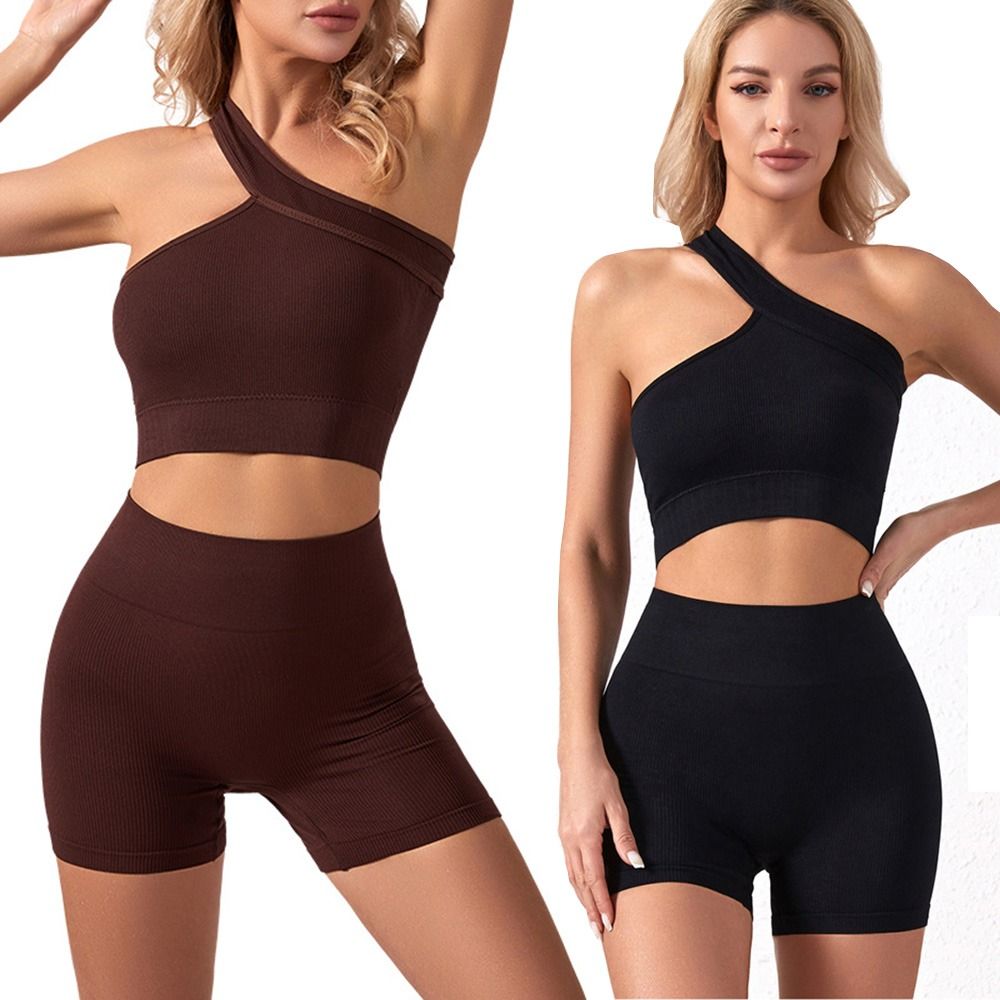 2Pcs Casual Seamless Women Wor - Seamless Ribbed Workout Tank Top recension och pris