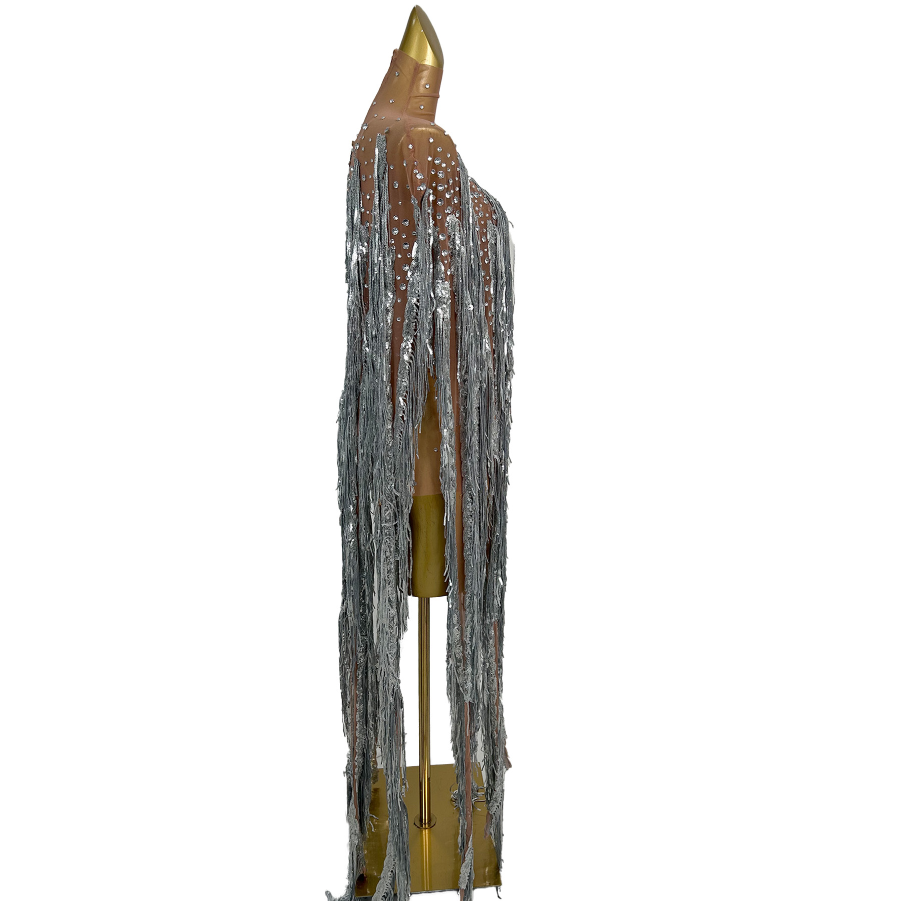 yusanBar See Through Mesh Outf - Sparkly Rhinestone Club Party Dress recension och pris