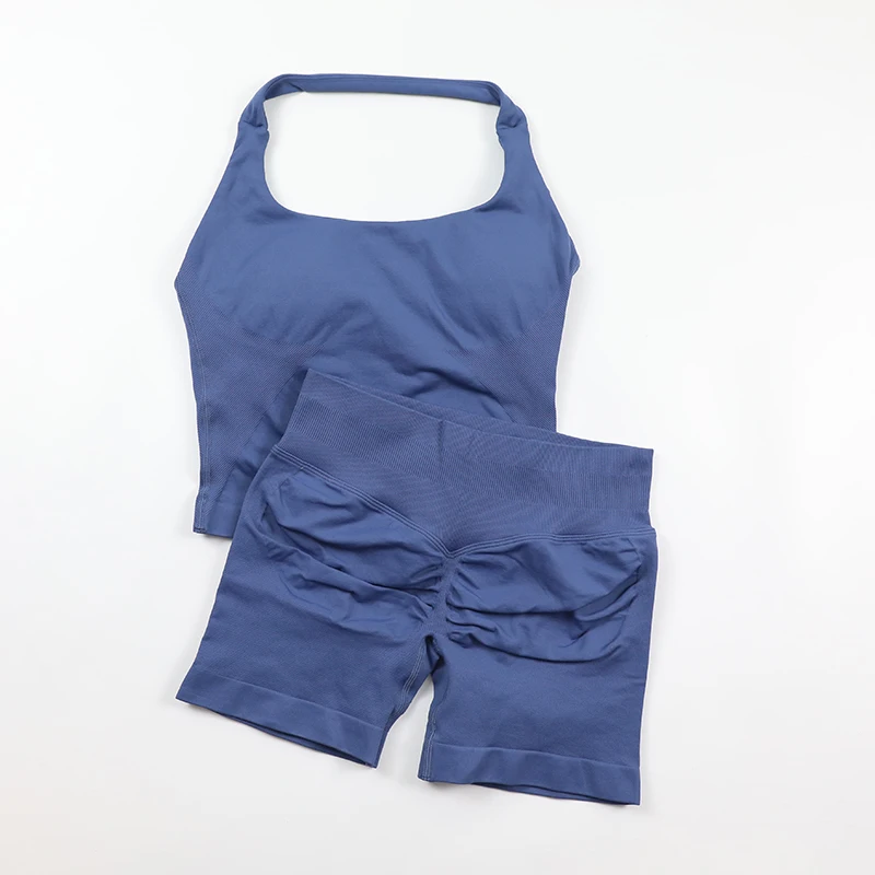 Seamless Yoga Set Womens Backl - Seamless Ribbed Workout Tank Top recension och pris