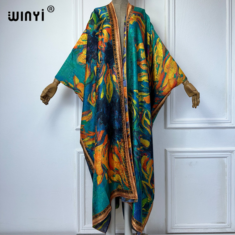 WINYI high quality boho print  - Boho Summer Beach Maxi Dress recension och pris